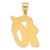 14k Brushed Border Script Number 10 Pendant SCN10