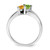 14k White Gold Genuine Family Jewelry Ring XMR62/2WGY