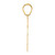 14k Brushed Border Script Number 19 Pendant SCN19