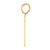 14k Brushed Border Script Number 11 Pendant SCN11