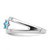 14k White Gold Synthetic Family Jewelry Ring XMR63/2WSY