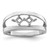 14k White Gold Synthetic Family Jewelry Ring XMR63/2WSY