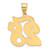 14k Brushed Border Script Number 28 Pendant SCN28