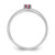 Sterling Silver Rhodium-plated Synthetic Single Stone Mother's Ring XMR65/1SS