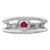 Sterling Silver Rhodium-plated Synthetic Single Stone Mother's Ring XMR65/1SS