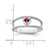 Sterling Silver Rhodium-plated Synthetic Single Stone Mother's Ring XMR65/1SS