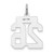 14kw Small Satin Number 26 Charm WSS26