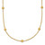 14k Polished Diamond-cut Tiny Puffed Circles 15-Station Necklace SF2463-18