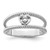 Sterling Silver Rhodium-plated Synthetic Single Stone Mother's Ring XMR65/1SS-9