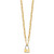 14K Two-tone Fancy Link with Lock Necklace SF2972-18.25