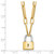14K Two-tone Fancy Link with Lock Necklace SF2972-18.25