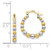 14K Madi K w/Rhodium Beaded Hoop Earrings SE2427