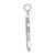 10K White Gold Beaded Cross Charm 10K8484W