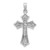 10K White Gold Beaded Cross Charm 10K8484W