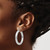 14k White Gold Polished 5mm Tube Hoop Earrings T868