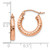 10K Rose Gold Polished Lightweight Small Diamond-cut Tube Hoop Earrings 10TF822