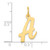 10K Medium Script Letter A Initial Charm 10YC660A