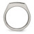 Chisel Titanium Brushed and Polished Black IP-plated CZ Signet Ring TB429-12