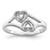 Sterling Silver Rhodium-plated Synthetic 2 Stone Mother's Ring XMR64/2SS-9