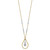 14K Two-tone Polished & D/C Teardrop Necklace SF2946-17