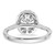 14K White Gold Lab Grown Diamond VS/SI FGH Oval Halo Eng Semi-mount RM2058E-150-7WLG