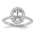 14K White Gold Lab Grown Diamond VS/SI FGH Oval Halo Eng Semi-mount RM2058E-150-7WLG