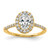 14ky Oval Halo Engagement Lab Grown Diamond VS/SI FGH Complete Ring RM2058E-050-7CYLG