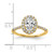 14ky Oval Halo Engagement Lab Grown Diamond VS/SI FGH Complete Ring RM2058E-050-7CYLG