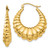 14k Polished Scalloped Hollow Hoop Earrings S1242