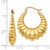 14k Polished Scalloped Hollow Hoop Earrings S1242