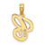 10K Polished C Script Initial Charm 10K6422C
