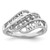 Sterling Silver Rhodium-plated Synthetic Family Jewelry Ring XMR66/5SS-5