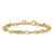 14k Polished and Textured Fancy Link Bracelet SF3016-7.5