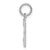 14kw Small Polished Number 3 Charm WSP03