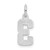 14kw Small Polished Number 3 Charm WSP03