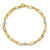 14K Two-tone Polished D/C Beads & Fancy Link Bracelet SF2846-7.5