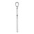 10k White Gold Polished Cross Pendant 10C4205W