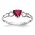 10k White Gold Polished Genuine Ruby Birthstone Ring 10XBR172