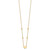 14K Polished and Diamond-cut Heart and Beads Plus 2in ext. Necklace SF3039-15.5