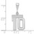 14kw Small Polished Number 10 Charm WSP10