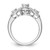 14K White Gold Lab Grown Diamond VS/SI FGH 3-Stone Complete Eng Ring RM2986E-050-7CWLG
