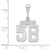 14kw Small Polished Number 58 Charm WSP58