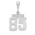14kw Small Polished Number 85 Charm WSP85