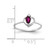 14k White Gold 5x3mm Pear Rhodolite Garnet AAA Diamond ring X9715RG/AAA