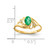 14k 6x4mm Oval Emerald AA Diamond ring X9716E/AA