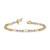 14k Two-tone VS Diamond Fancy Link Tennis Bracelet X638VS