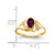 14k 6x4mm Oval Rhodolite Garnet A Diamond ring X9716RG/A