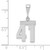 14kw Small Polished Number 41 Charm WSP41