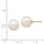 14k 9-10mm White Round Freshwater Cultured Pearl Stud Post Earrings X90PW