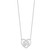 14k White Gold Monogram Heart Necklace XNA595W